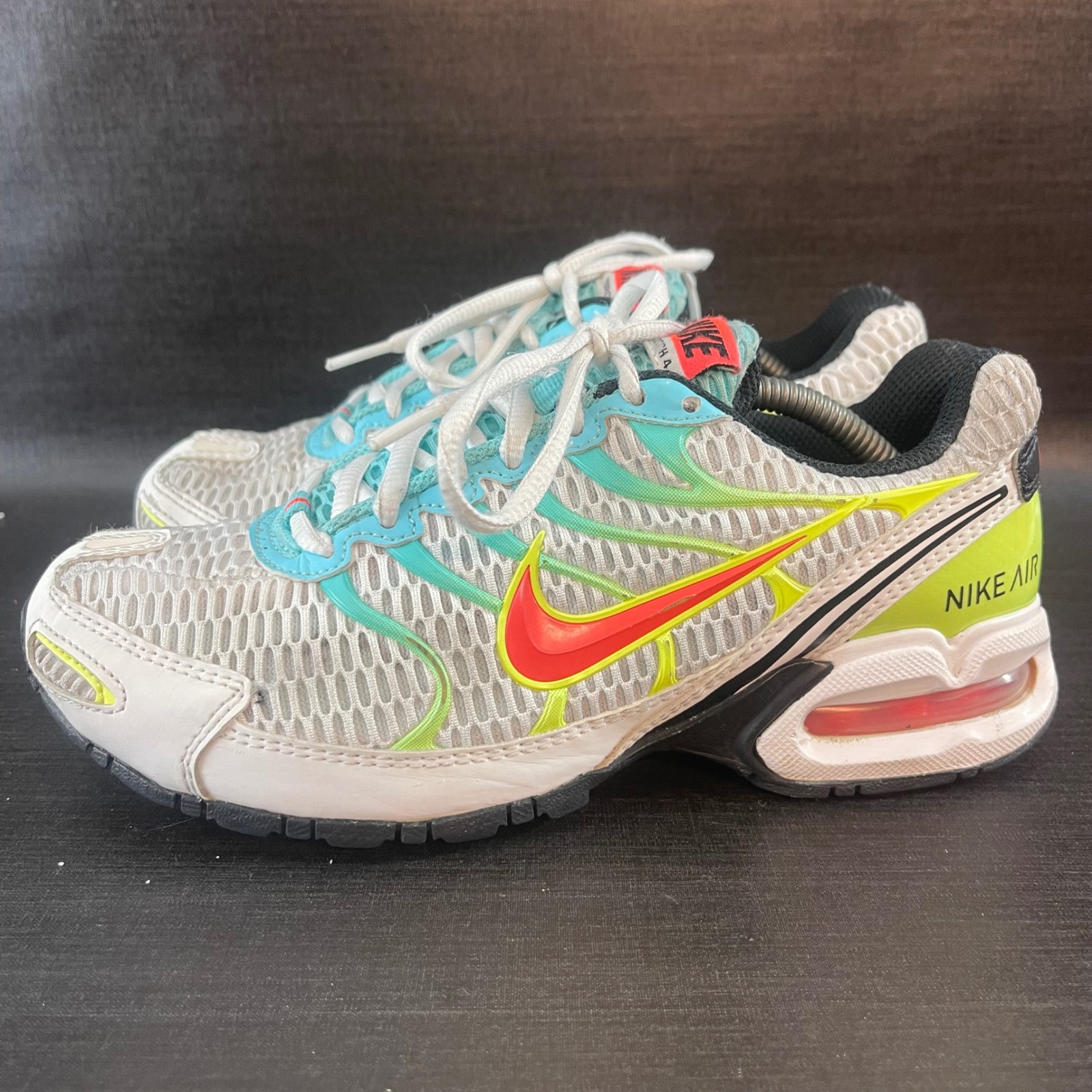 Nike Air Max Torch 4 Women's Size 6.5 White Teal Red Running Shoes Cw5607-100
